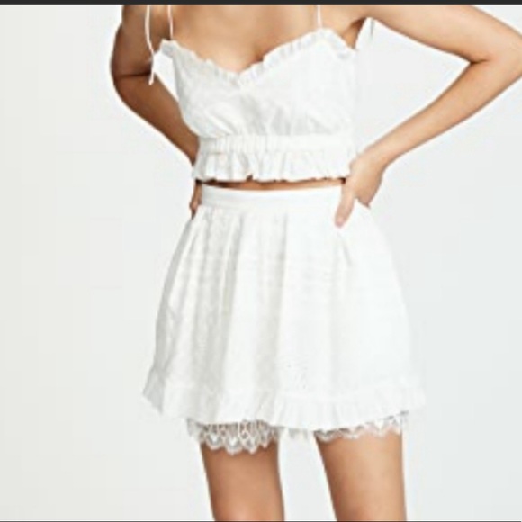 FOR LOVE & LEMONS
Charlotte Eyelet Mini Skirt - Picture 5 of 12